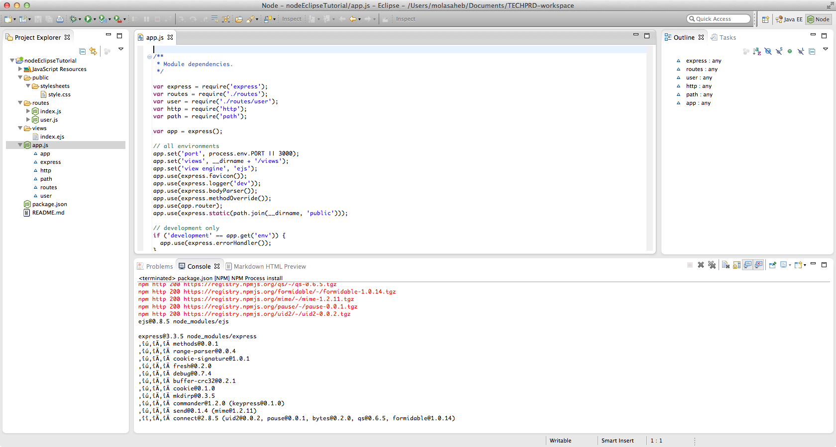 how-to-setup-node-js-project-in-eclipse-techprd